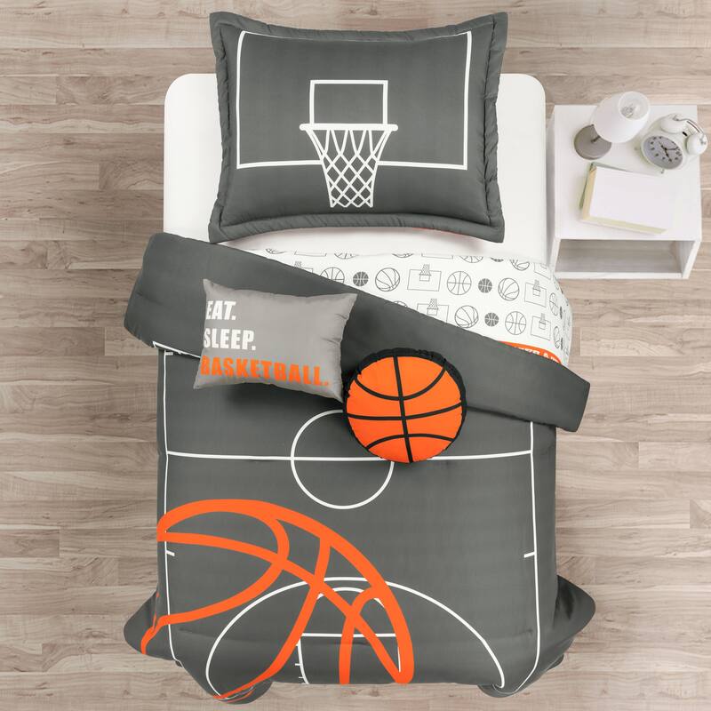 Lush Decor Basketball Game Reversible Oversized Comforter Set