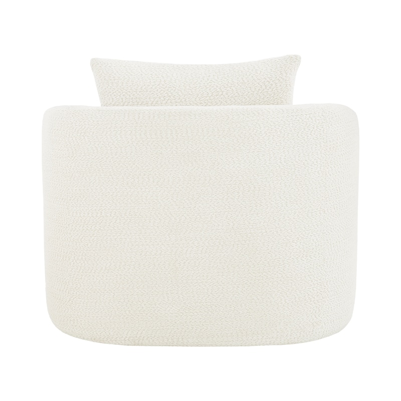 Chenille Swivel Accent Chair with Pillow
