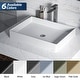 preview thumbnail 9 of 7, Karran Sternhagen SQS500 Quartz 23-5/8 inch x 17-3/4 inch Rectangular Bathroom Vessel Sink