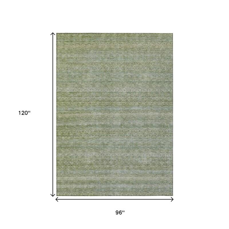 HomeRoots Striped Transitional Rectangle Outdoor Rug