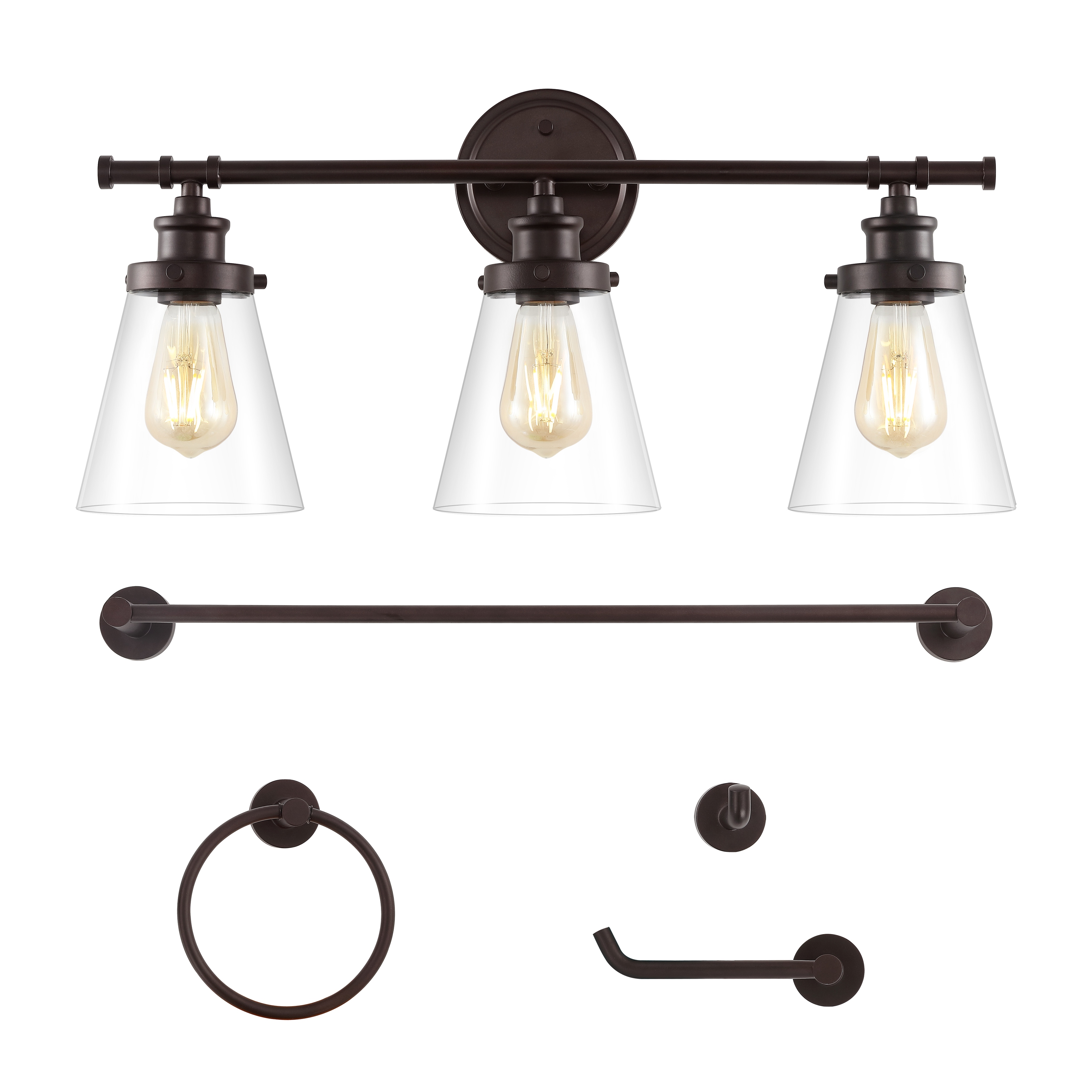 5 light shop farmhouse vanity light
