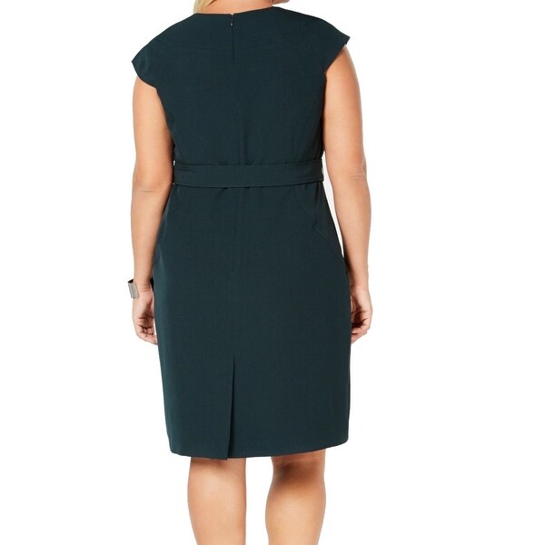 kasper belted sheath dress