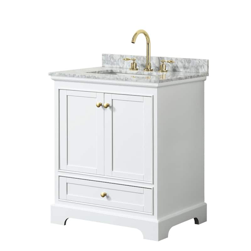 Wyndham Collection Deborah 30" Free Standing Single Vanity Set with