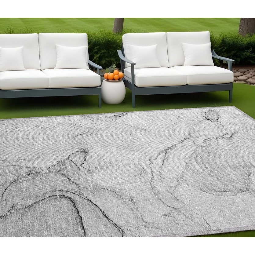 Jane Modern Art-Inspired Weather Resistant Timeless Fusion Outdoor Rug