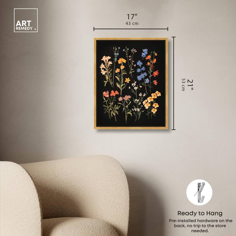 Darkling Daisies II Canvas by Art Remedy