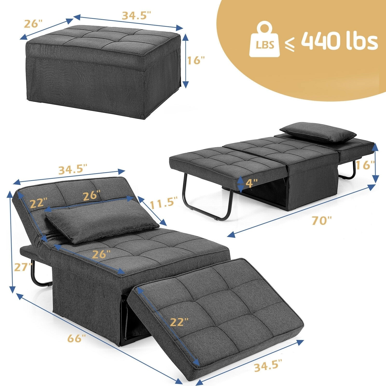 Folding hotsell bed footstool