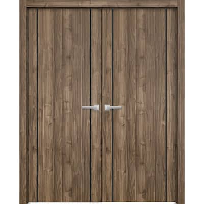 Solid French Double Doors 56 x 80 Planum 0016 White Silk with