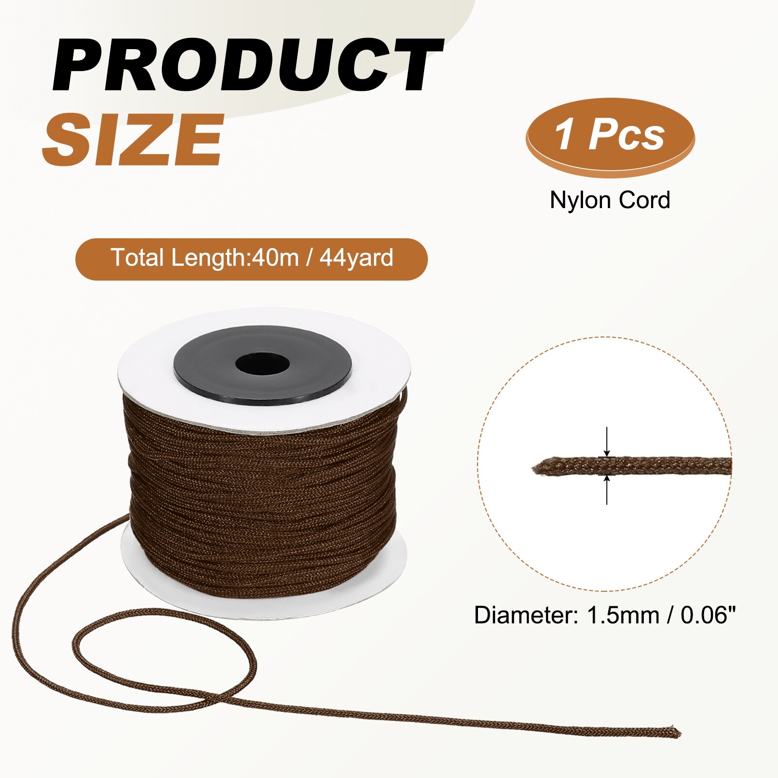 Nylon String for Bracelets, Nylon Rope Cord Braided Ornament Lanyard Thread for DIY Craft Bead Bracelet Making