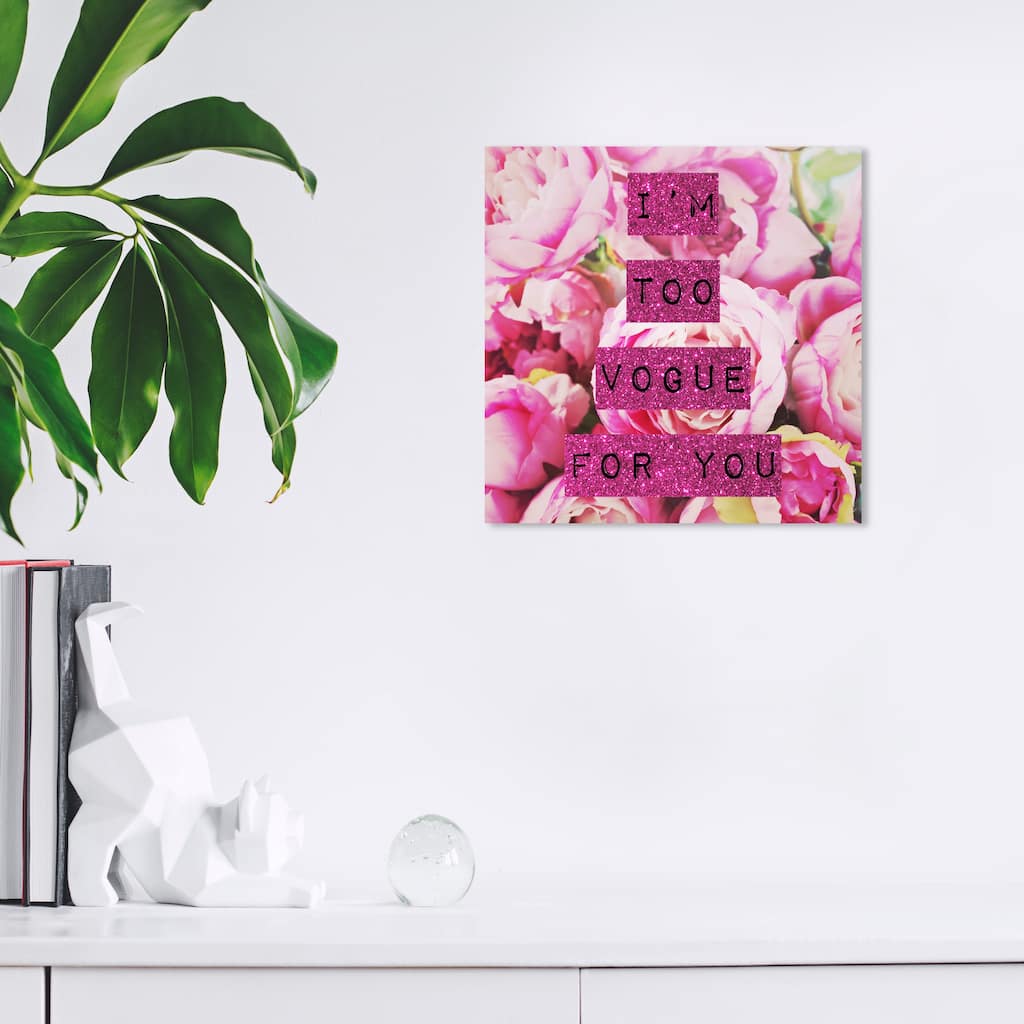 Wynwood Studio Canvas Fashion and Glam Too Vogue Pink Pink and Magenta Glam Wall Art Canvas Print