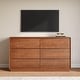 preview thumbnail 14 of 18, Bedroom Sets with 55.2" Wide 6 Dresser 45.3" Tall Chest of Drawers Charging Station Nightstand Set of 2