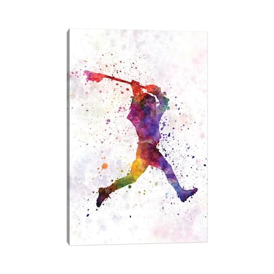 iCanvas "Lacrosse Man Player I" by Paul Rommer Canvas Print