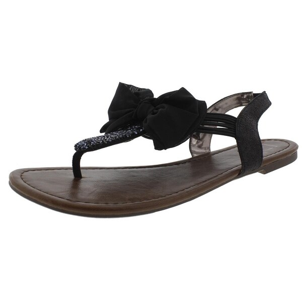 material girl swan flat thong sandals