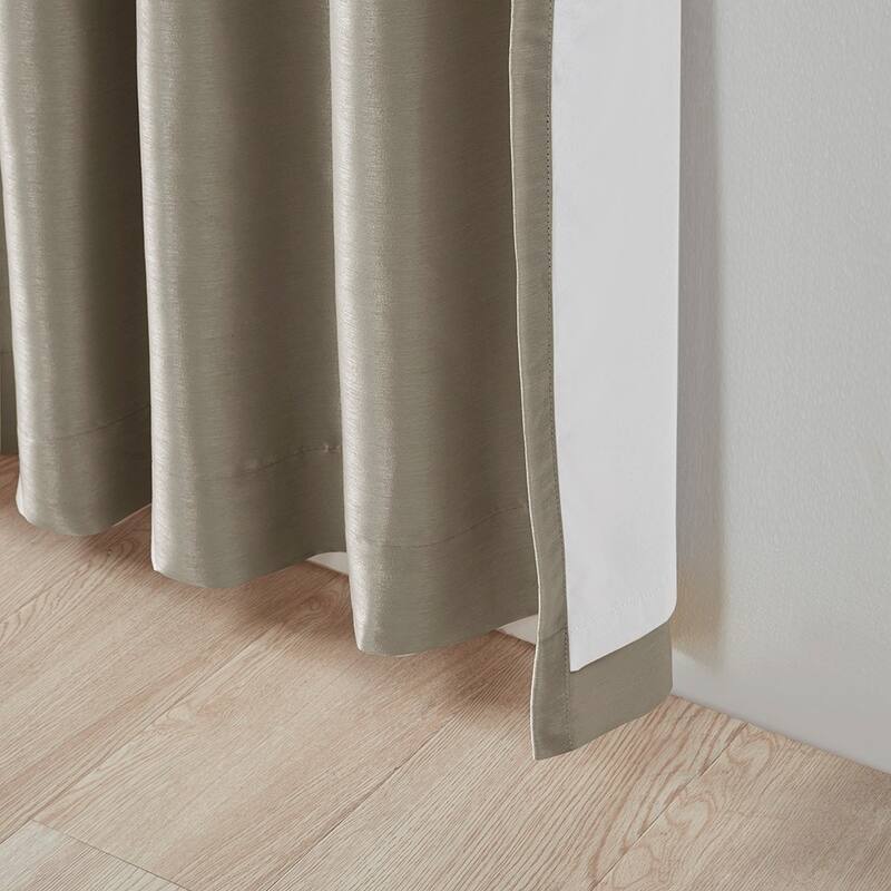 Twist Tab Total Blackout Window Curtain Panel Pewter 50x84" Blackout