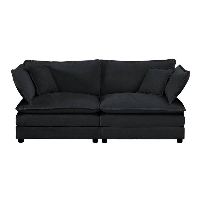 Cloud Chenille Upholstered Modular Sectional Sofa with DIY Combination Design