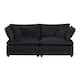 Option Black Armless Seat*2+Toss Pillows+Armrest Pillows