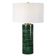 preview thumbnail 1 of 5, Uttermost Galeno Emerald Green Table Lamp - 28"H,   Shade 10"H x 17" Dia.