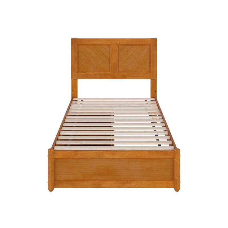 Clayton Platform Bed with Panel Footboard and Storage Drawers