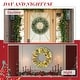 preview thumbnail 6 of 6, 2 Pack 24in Pre-lit Christmas Wreath, Lighted Artificial Xmas Wreath with Red Berries Pine Cones, for Party Decorations