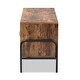 preview thumbnail 5 of 9, Valeska Industrial Walnut Brown Finished Wood & Metal 2-Door TV Stand