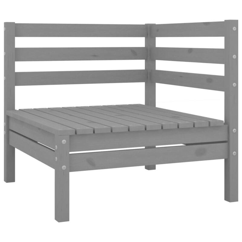 vidaXL Patio Furniture Set 3 Piece Outdoor Sectional Sofa Set Solid Wood Pine
