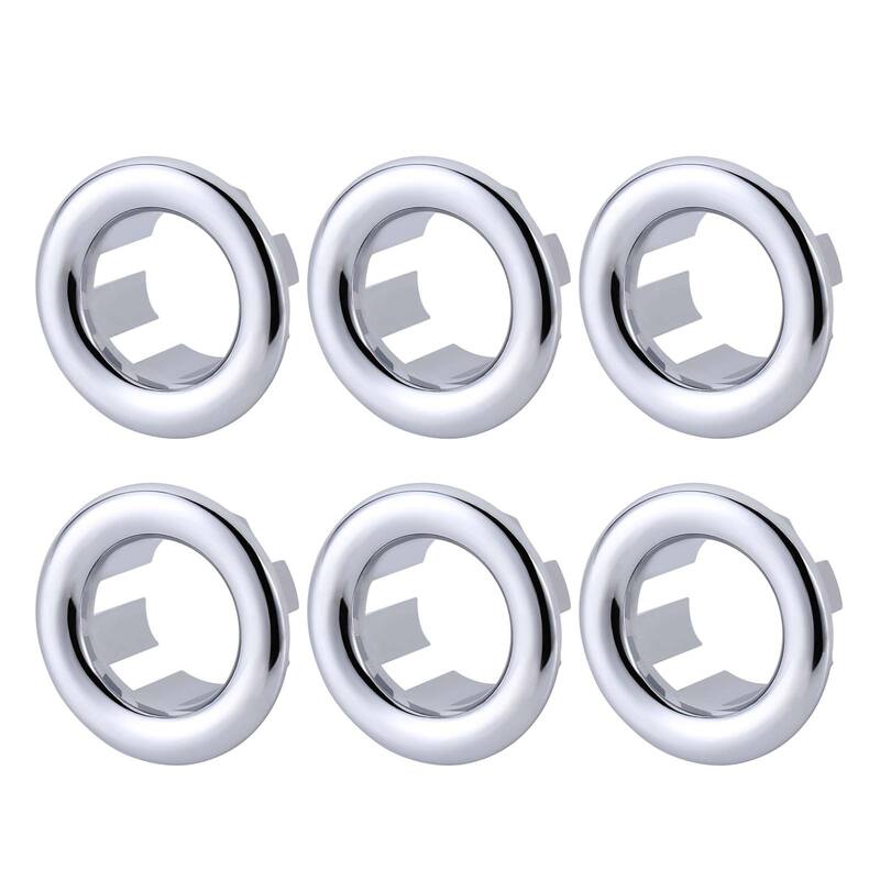 WOWOW 1.2 in. Sink Basin Trim Overflow Cover (6-Pack) - Polished Chrome