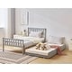 preview thumbnail 2 of 20, Single bunk bed with drag bed twin wooden bed pine particle board drag bed