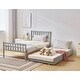 preview thumbnail 3 of 20, Single bunk bed with drag bed twin wooden bed pine particle board drag bed Grey