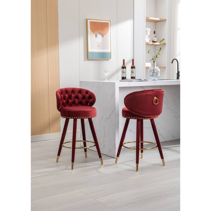 Counter Height Bar Stools with a fixed height of 360 degrees Set of 2