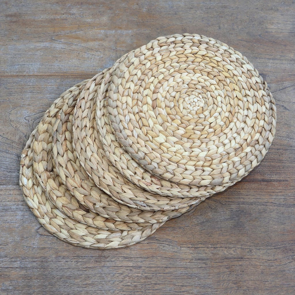 Novica Handmade Bali Braid Natural Fiber Placemats (Set Of 6)