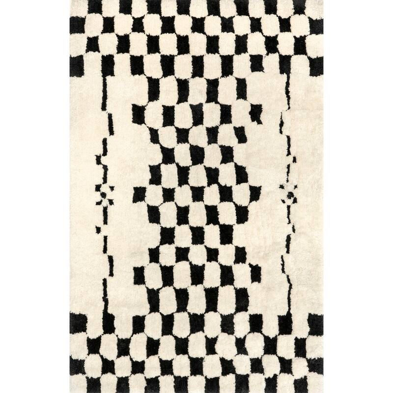 Nuloom Nathalie Modern Checkered Shag Area Rug