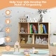 preview thumbnail 7 of 28, Costway 5-Cubby Kids Toy Storage Organizer Wooden Bookshelf Display - See Details