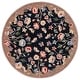preview thumbnail 10 of 14, SAFAVIEH Handmade Chelsea Cassy Floral Wool Rug 5'6" Round - Black/Brown - Round