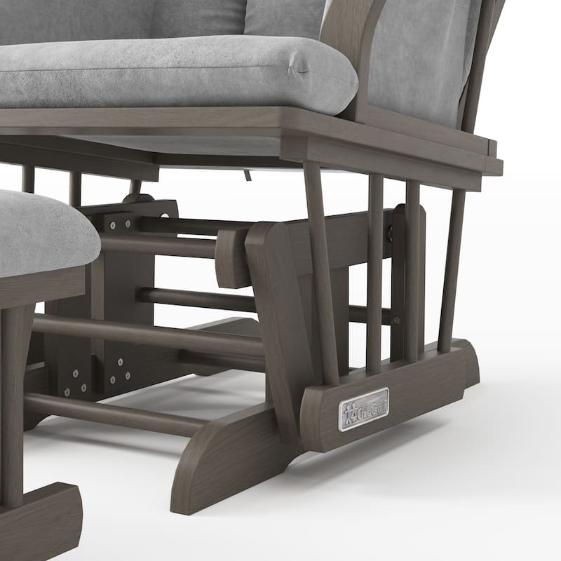 Forever Eclectic Cozy Glider Rocker and Ottoman