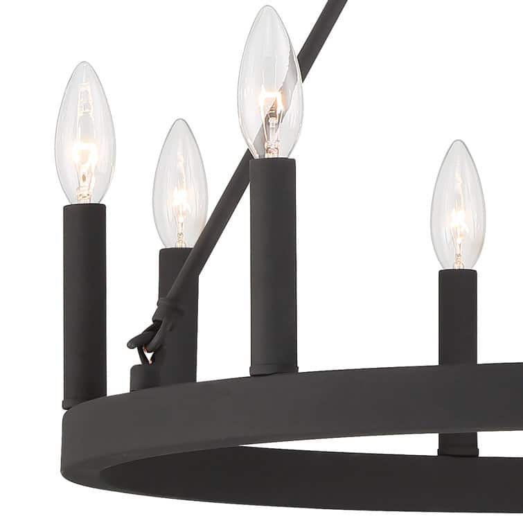 Acroma 9-light Modern Farmhouse Wagon Wheel Chandelier-UL Certified - N/A