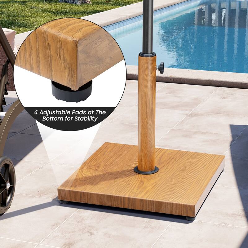 42lbs Outdoor Square Concrete Free Standing Patio Market Umbrella Base