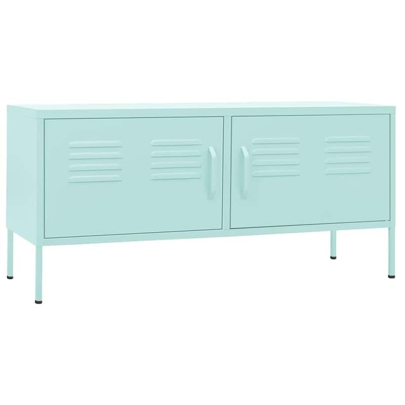 vidaXL TV Stand TV Unit Sideboard Home TV Console Media Unit Cupboard Steel - 41.3" x 13.8" x 19.7"