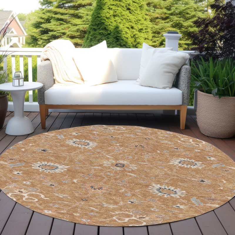Machine Washable Indoor/ Outdoor Traditional Persian Chantille Rug