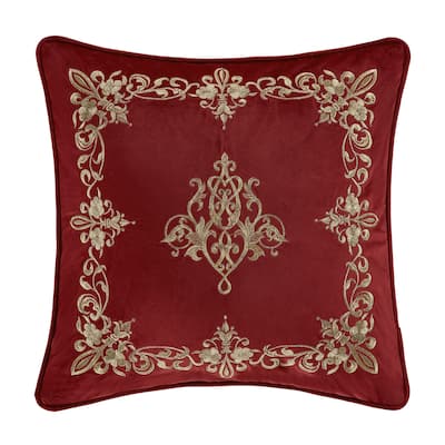 J. Queen New York Noelle Crimson 18" Square Decorative Throw Pillow