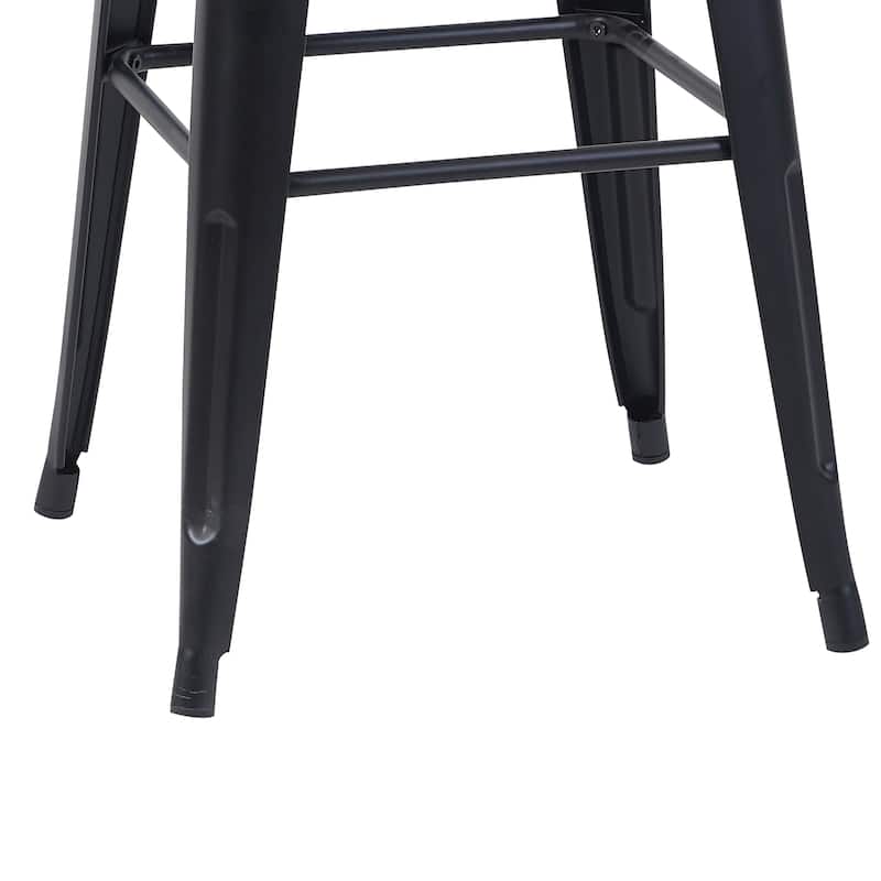 AC Pacific 30 Inch Industrial Stackable Metal BarStools Set of 2