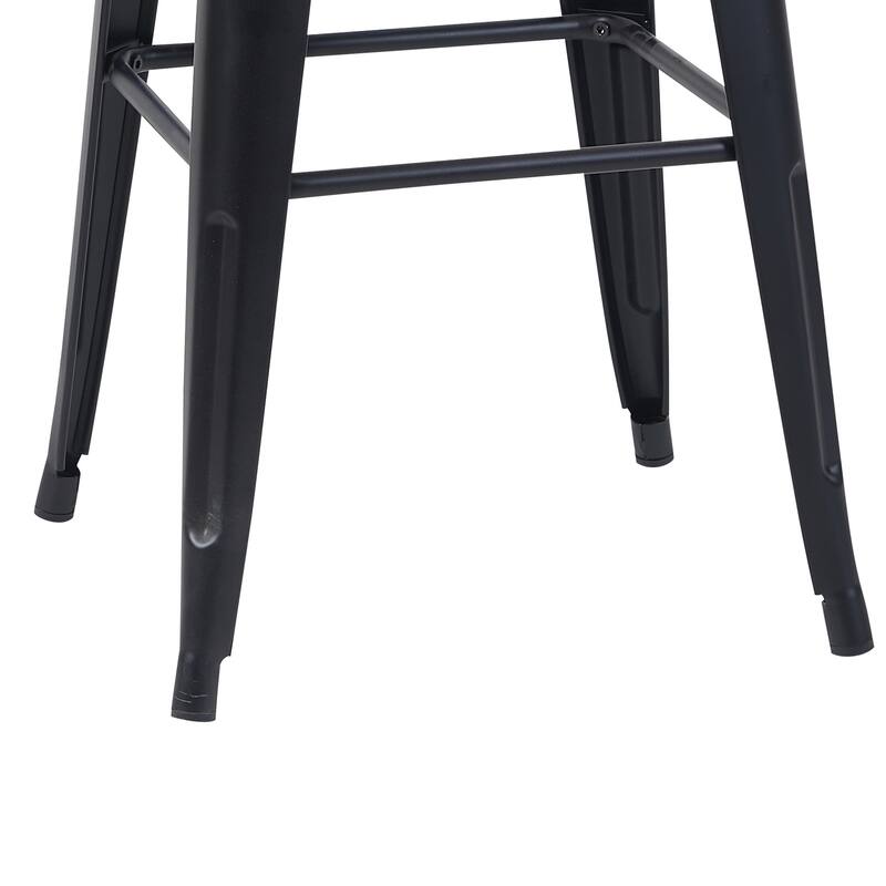 AC Pacific 30 Inch Industrial Stackable Metal BarStools Set of 4