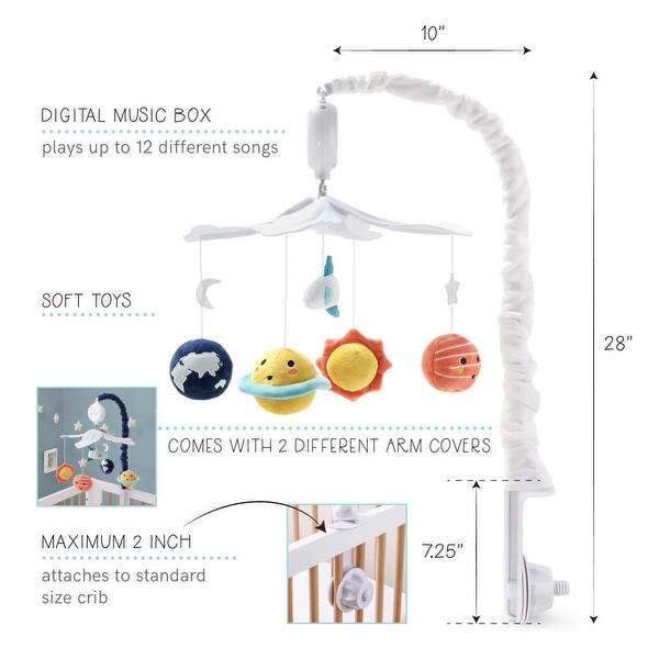 The Peanutshell Spectacular Space Baby Musical Crib Mobile