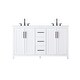 preview thumbnail 1 of 9, Elegant Lighting VF29560D Alina 60" Free Standing Double Basin Vanity White - Painted