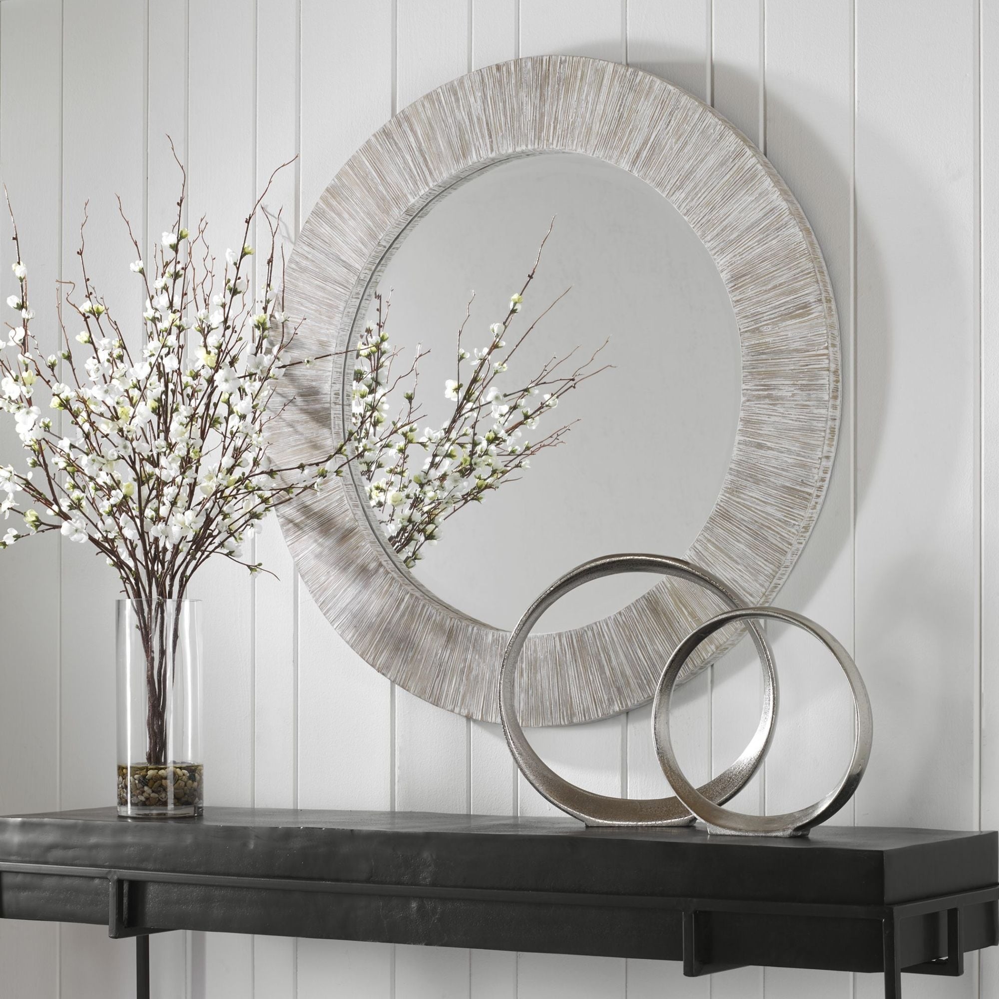 Uttermost 09785 Repose 36" W x 1-5/16" H Circular Framed Accent Mirror