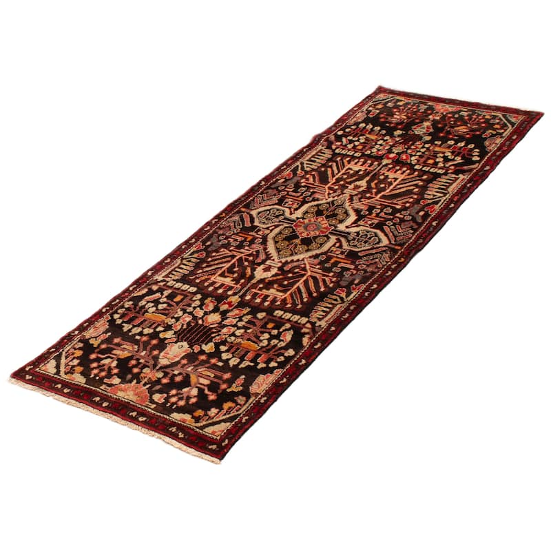ECARPETGALLERY Hand-knotted Andelz Black Wool Rug - 2'9 x 8'6