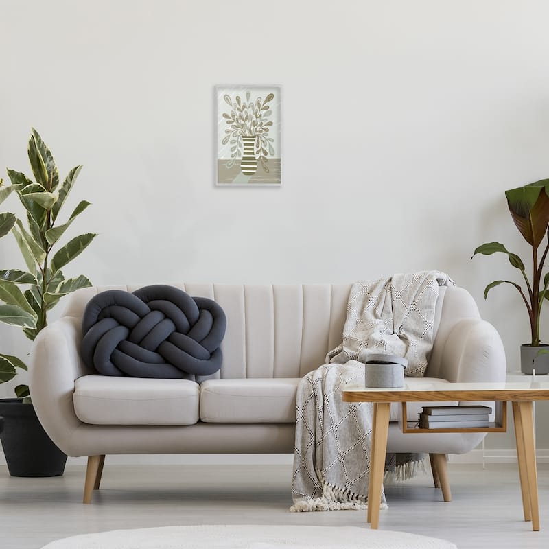 Stupell Muted Minimal Foliage Bouquet Framed Giclee Art Design By Martina Pavlova