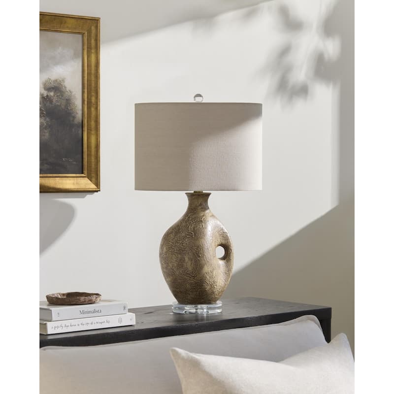 Livabliss Haria Traditional Accent Table Lamp - 26"H x 10"W x 15"D - Brown