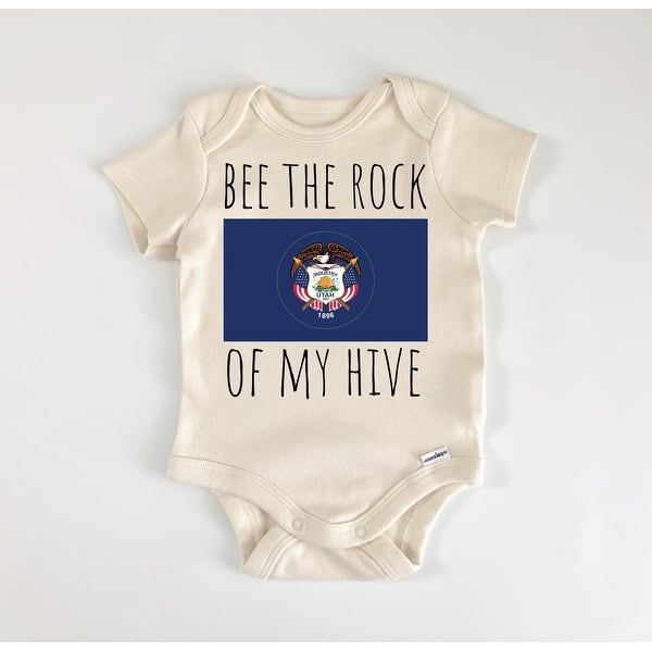 slide 2 of 6, Utah - Baby Boy Girl Clothes Infant Bodysuit Funny Cute Newborn Blue - 0-3M
