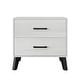 preview thumbnail 4 of 27, CraftPorch Corduroy 4-pieces Mid-Century Modern White Bed with Light Grey Furniture Bedroom Set