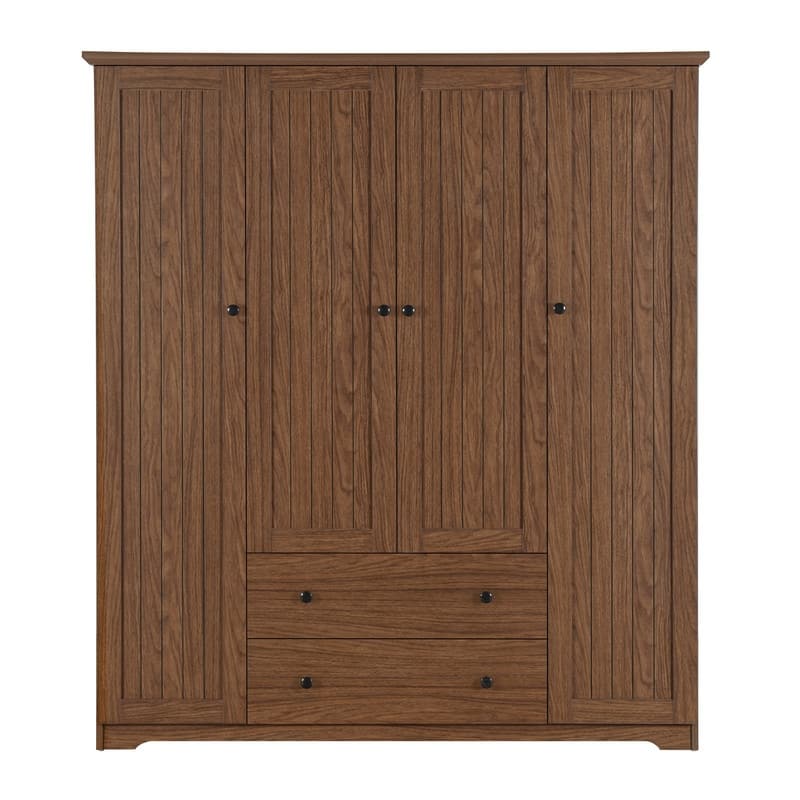 Four-Door Wardrobe Armoire With Two Drawers‌ - 60.6''L x 20.8''W x 68.5''H