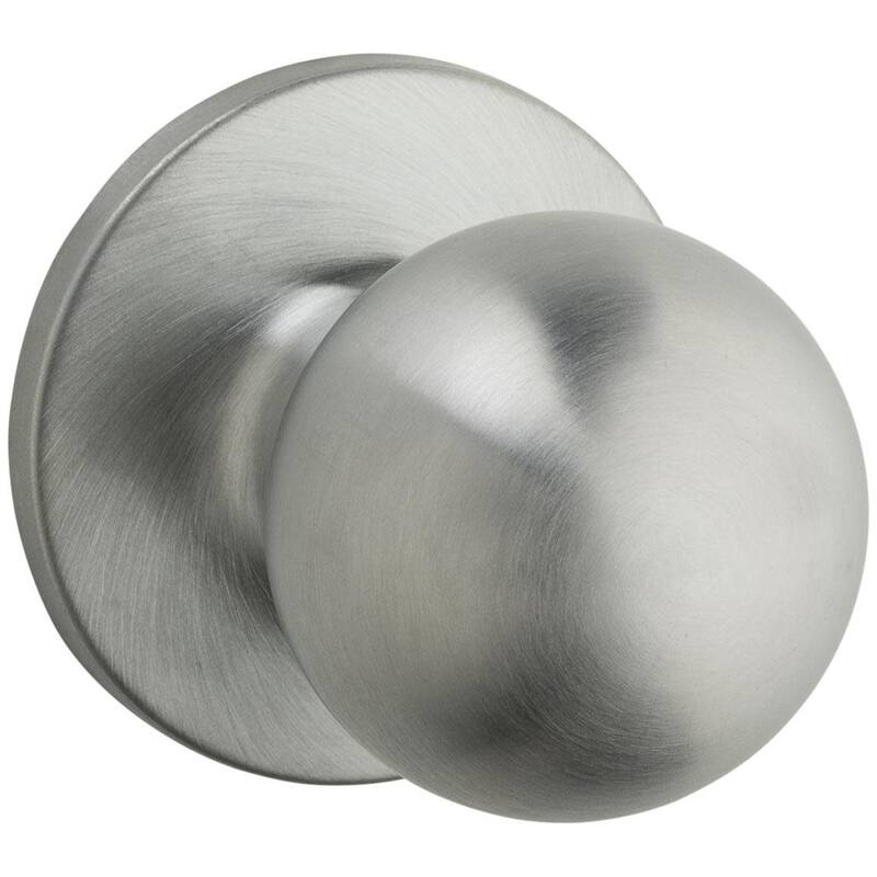 Kwikset Regina Passage Door Knob Set with Round Rose from the SafeLock
